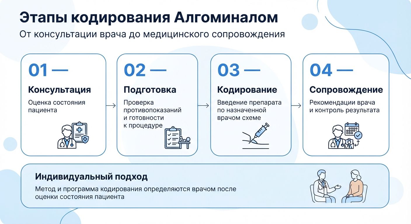 Кодирование препаратом «Алгоминал» в Назрани инфографика