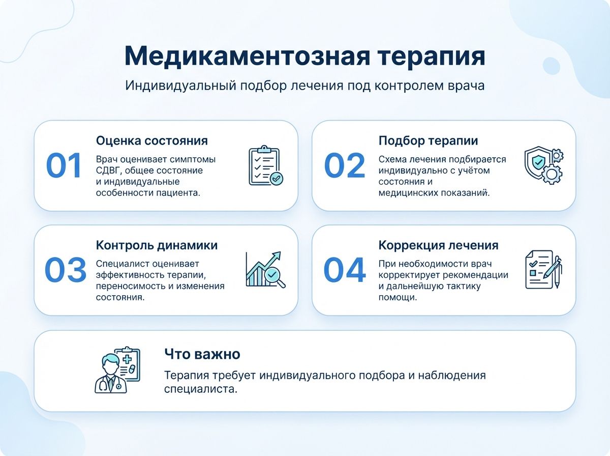 Лечение СДВГ в Назрани у детей и взрослыхинфографика